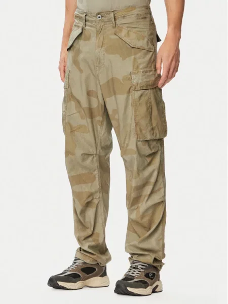 G-Star Raw Medžiaginės kelnės Cargo Šviesiai Tapered Fit žalia