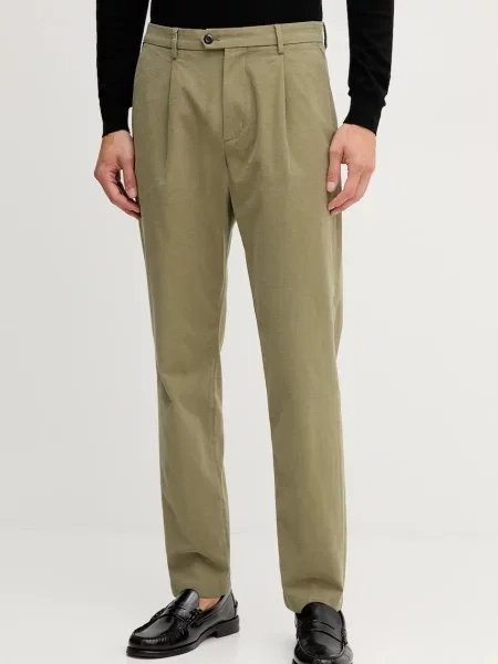 Панталон Tommy Hilfiger мъжки с кройка тип чино зелено