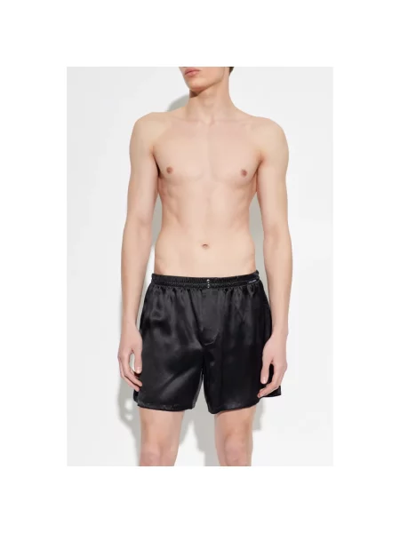 Jedwabne szorty Dolce And Gabbana czarne