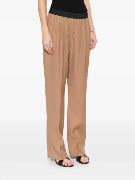 Pantaloni Loulou De Saison plisate maro