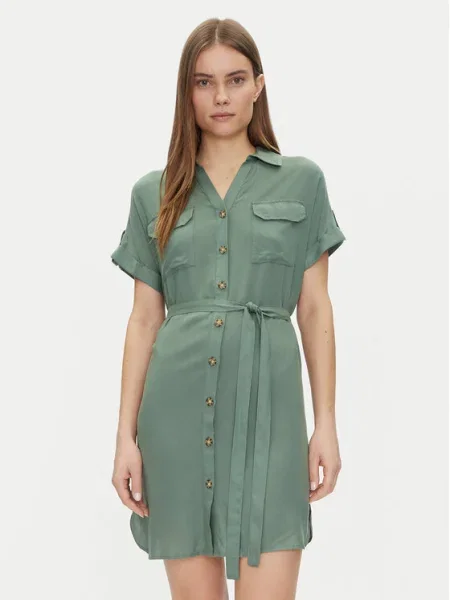 VERO MODA Rochie tip bluză VMBUMPY închis verde