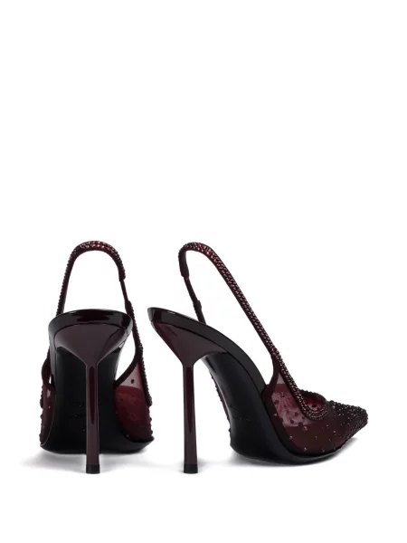 Pantofi cu toc Le Silla slingback de cristal roșu