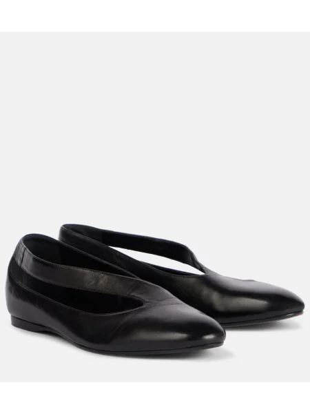 Balerini Khaite din piele negru