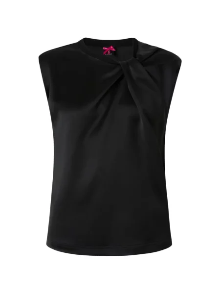 Bluză Pinko din satin fără mâneci negru