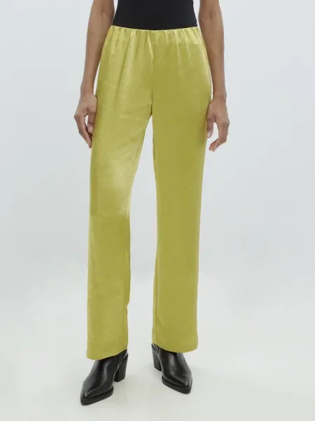 EDITED Pantaloni Sinead citron / verde galben