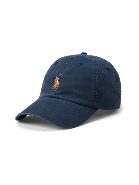Polo Ralph Lauren czapka z daszkiem z bawełną niebieska