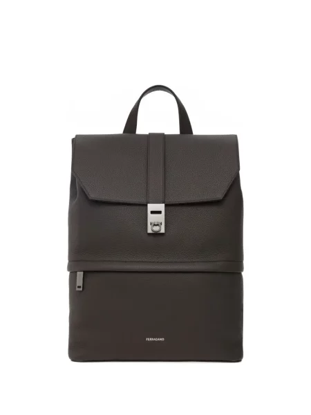 Rucsac Ferragamo cu cataramă maro