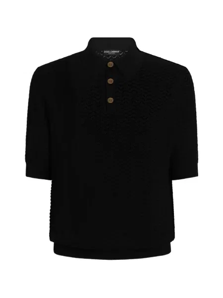 Tricou polo Dolce & Gabbana negru