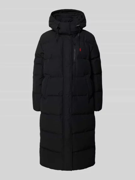 Płaszcz pikowany z kapturem Polo Ralph Lauren czarny