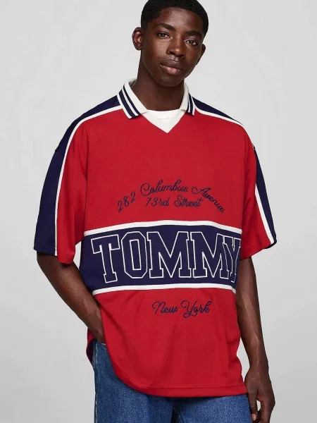 Поло Tommy Jeans красное