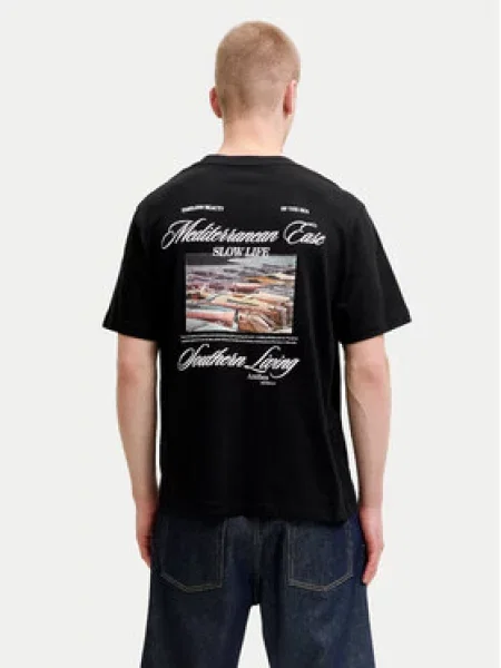 JACK & JONES Tričko JORCASSIS hnedá / sivá biela čierna