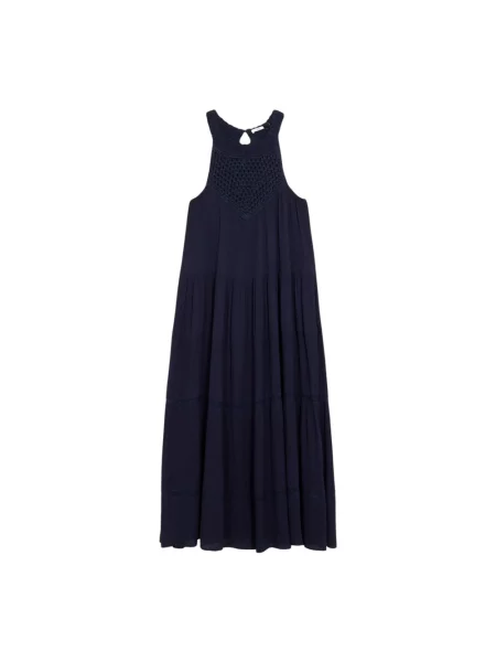 Długa sukienka maxi Oltre niebieska