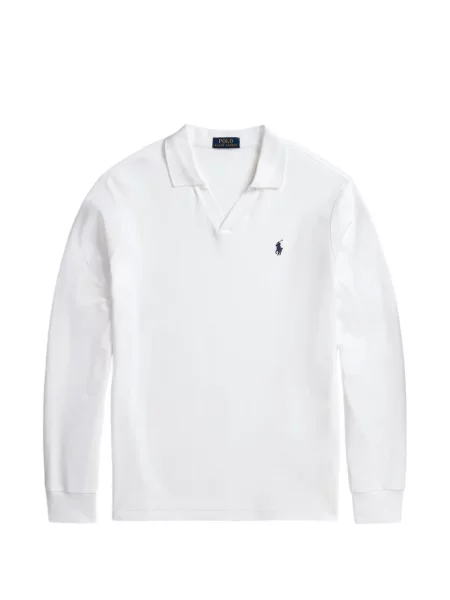 Tricou polo Polo Ralph Lauren cu autograf cu 5 buzunare în carouri gri