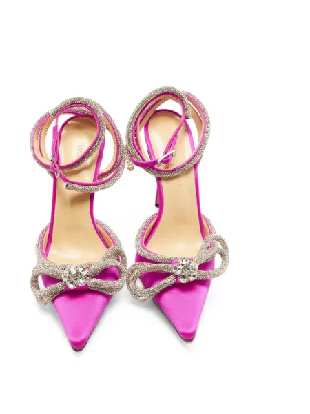 Pantofi cu toc Mach & Mach cu funde roz