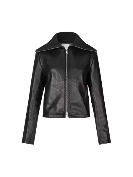 Kurtka skórzana Samsoe Samsoe czarna