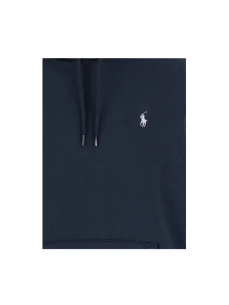 Bluza z kapturem wyhaftowanym logo i kieszenią kangurką Polo Ralph Lauren granatowa