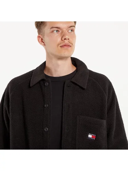 Яке тип риза Tommy Jeans преходен модел черно