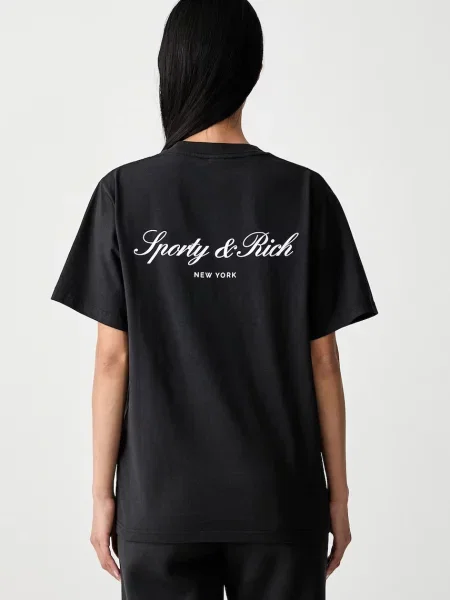 Футболка Sporty & Rich чорна