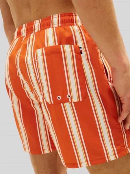 Kąpielówki Tommy Hilfiger z nadrukiem pomarańczowe