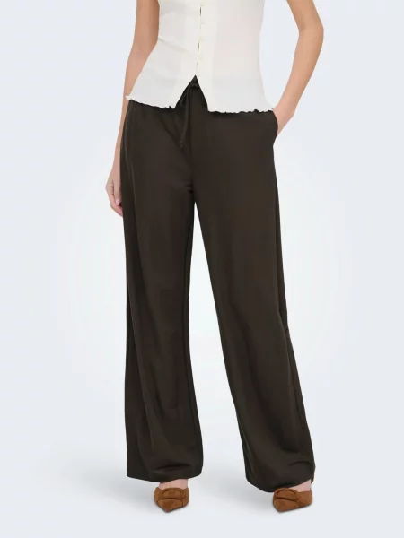 JDY Pantaloni JDYLESLIE ciocolatiu