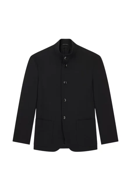 Gulerat geacă Giorgio Armani de lână negru