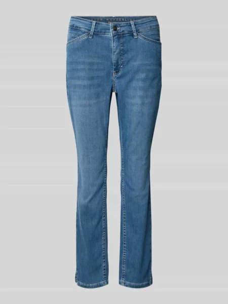 Jeans o kroju slim fit z mieszanki bawełny model DREAM SUMMER' Mac granatowe