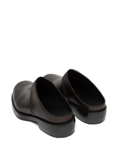 Saboți Dries Van Noten din piele slip-on maro