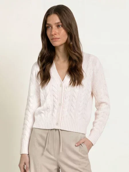 Max Mara Studio Pletený Svetr Storli bílá