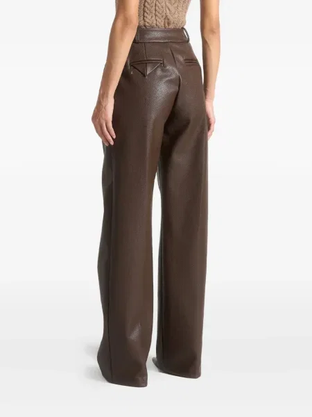 Pantaloni Manière De Voir din piele maro