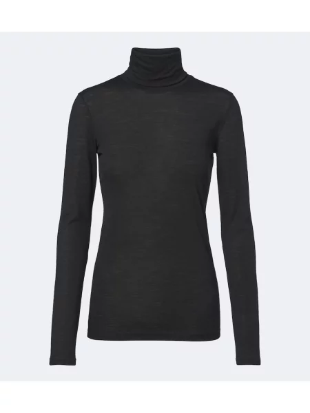 Top Jil Sander din jerseu negru