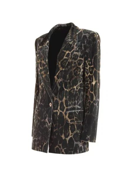 Sacou Just Cavalli cu imagine cu model leopard maro