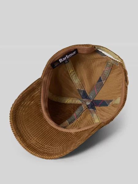Barbour czapka z daszkiem Preston Cord Cap beżowy