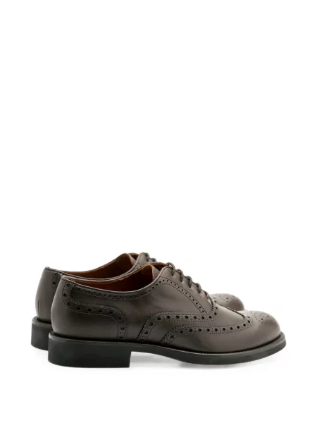 Brogues Lottusse din țesătură twill maro