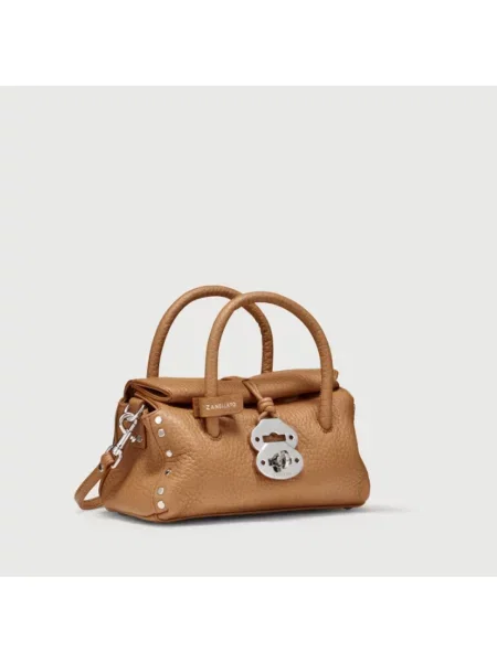 Mała torebka skórzana Zanellato brązowa