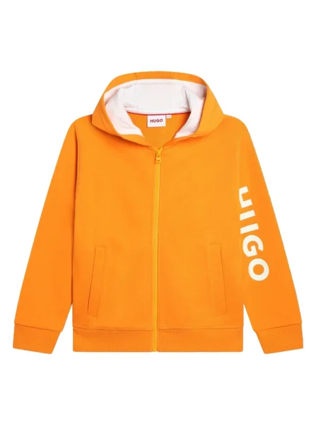 Bluza z kapturem dziecięca Hugo pomarańczowa