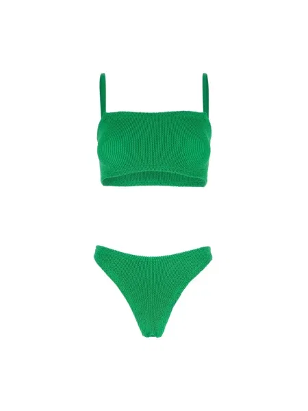 Bikini Hunza G z gorsetem zielony