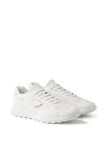Sneakerși Prada plasă alb