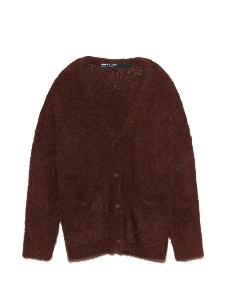 Lung cardigan Bimba Y Lola cu blană maro