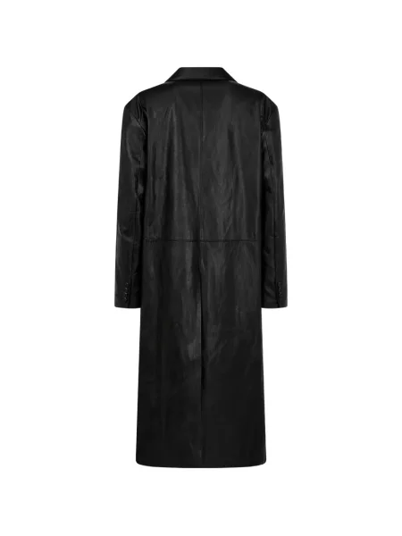 Palton Tomboy din piele negru
