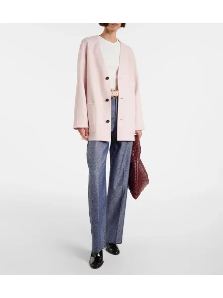 Palton Bottega Veneta de lână roz