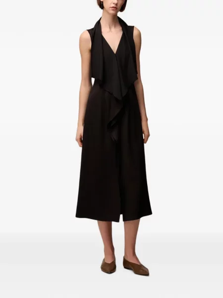 Rochie midi Retori drapată negru