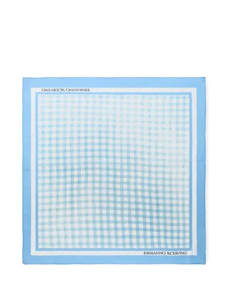 Fular Ermanno Scervino de mătase cu imagine albastru