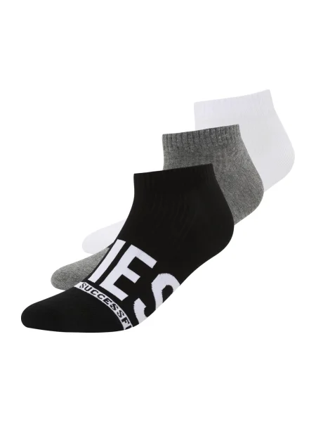 DIESEL Nogavice SKM-GOST temno siva / črna bela