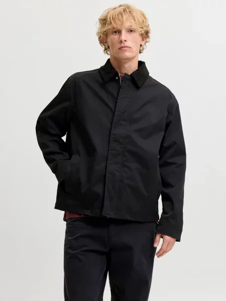 JACK & JONES Geacă de primăvară-toamnă JJWOLF' negru