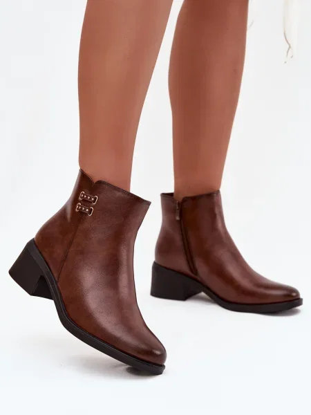 Botine Evento cu toc bloc negru