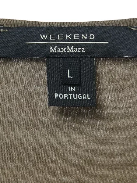 Bluză Weekend Max Mara fără mâneci plisată maro