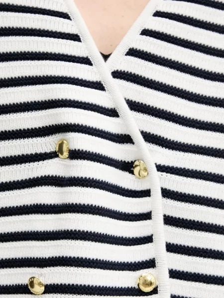 Cardigan Barbour cu dungi alb