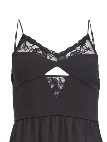 Maxi rochie maxi Fleur Du Mal din dantelă de costum negru
