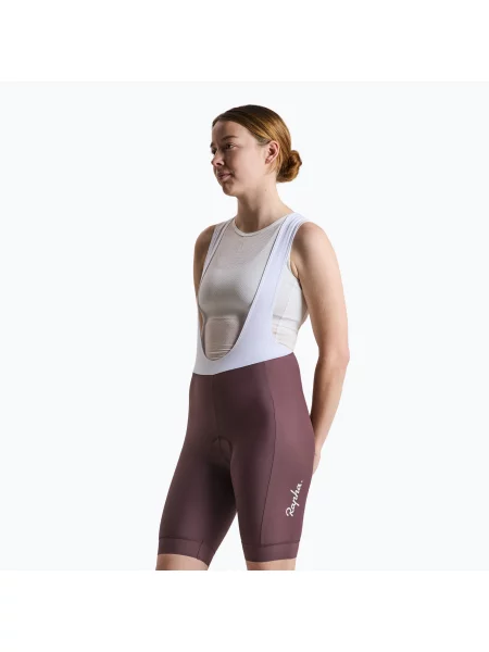 Pantaloni scurți de ciclism pentru femei Rapha Core Bib Shorts huckleberry/white alb