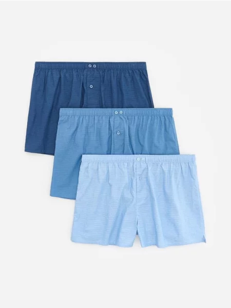 Reserved Set de 3 perechi de boxeri loose albastru